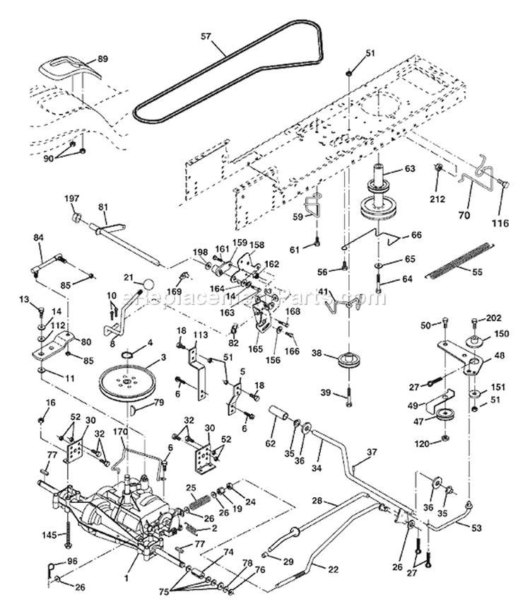 Page C Diagram and Parts List for LT1538A LT 1538 A 954569776 -2002-11 Husqvarna Lawn Tractor