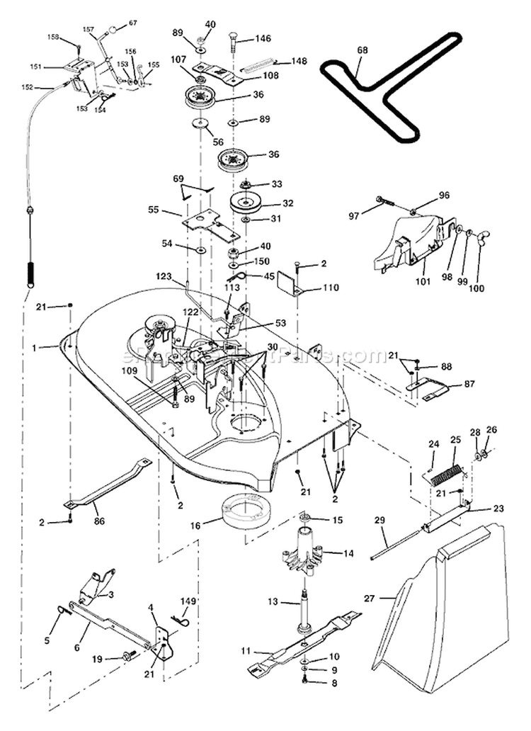 Page F Diagram and Parts List for LT1538A LT 1538 A 954569776 -2002-11 Husqvarna Lawn Tractor