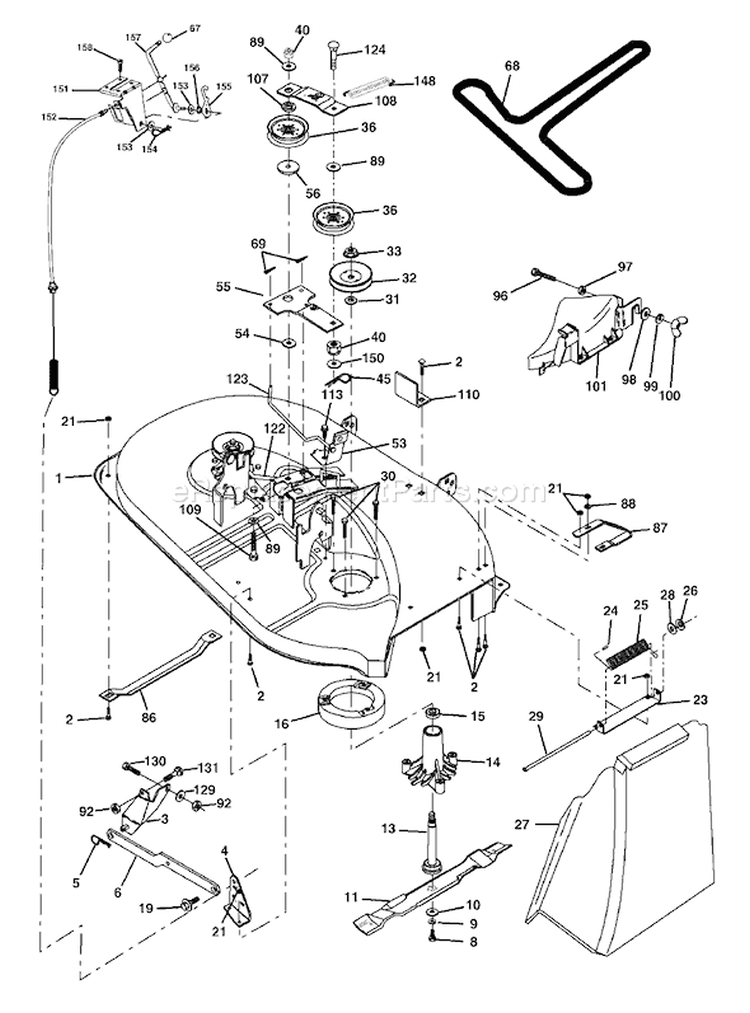 Page F Diagram and Parts List for LT1538C LT 1538 C 954569776 -2002-12 Husqvarna Lawn Tractor