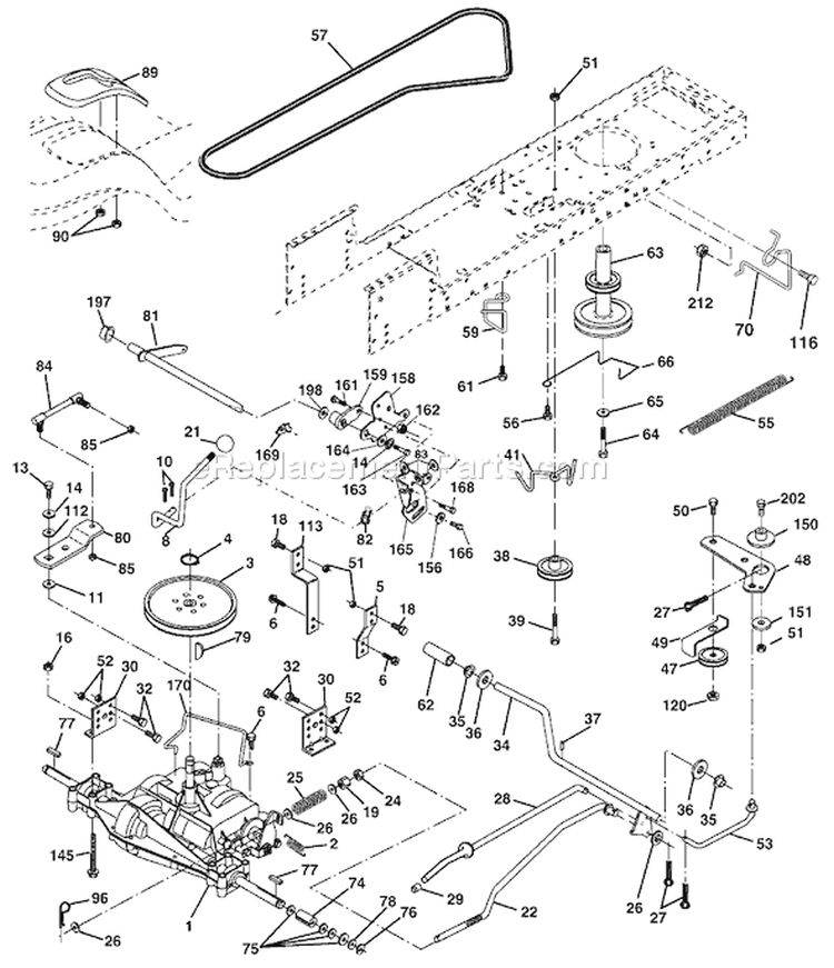 Page C Diagram and Parts List for LT1538D LT 1538 D 954569776 -2003-01 Husqvarna Lawn Tractor