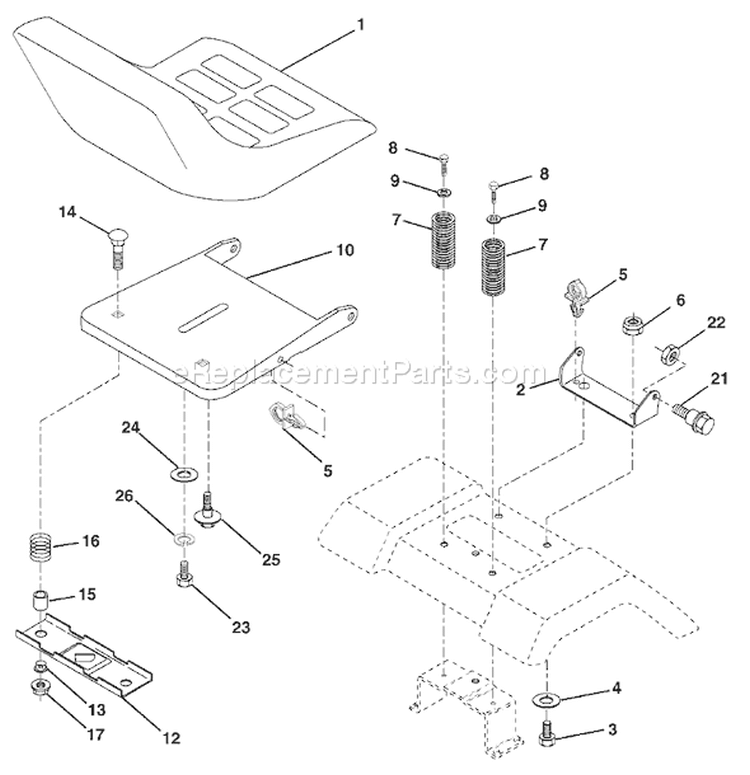 Page H Diagram and Parts List for LT1538D LT 1538 D 954569776 -2003-01 Husqvarna Lawn Tractor