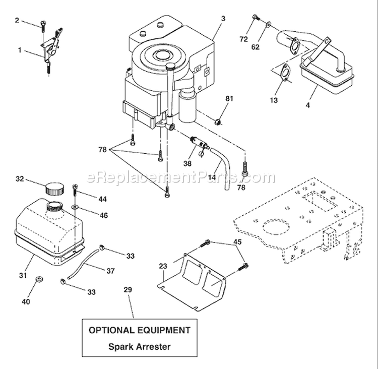 Page E Diagram and Parts List for LT16542 LT 16542 96013001900 -2006-02 Husqvarna Lawn Tractor