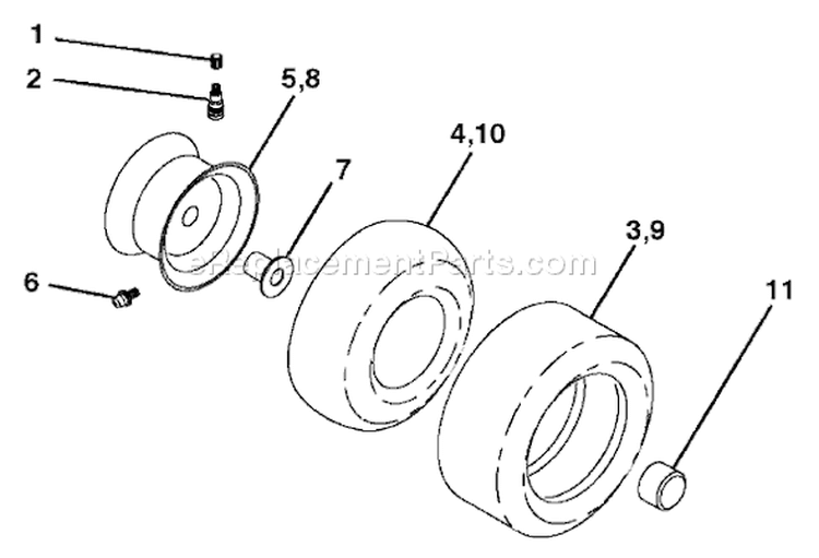 Page J Diagram and Parts List for LT18542 LT 18542 96013000400 -2006-03 Husqvarna Lawn Tractor