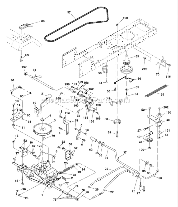 Page C Diagram and Parts List for LT18542 LT 18542 96013000400 -2006-03 Husqvarna Lawn Tractor