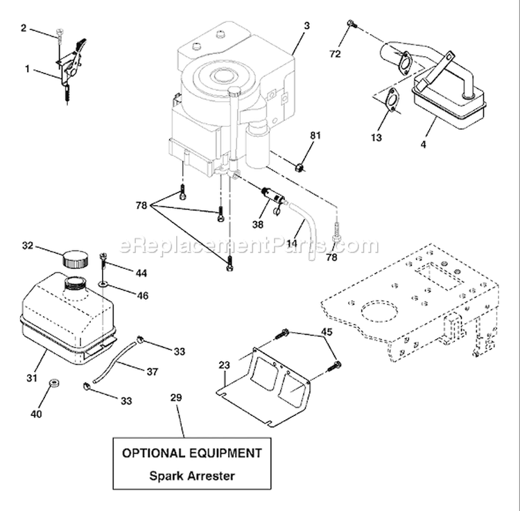 Page E Diagram and Parts List for LT18542A LT 18542 A 954571748 -2003-11 Husqvarna Lawn Tractor