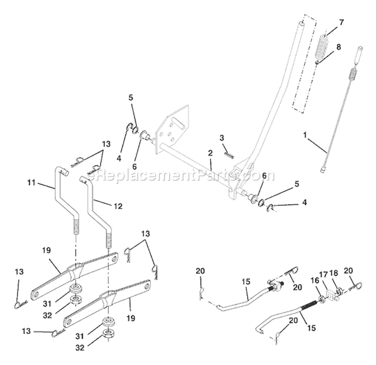 Page G Diagram and Parts List for LT18542A LT 18542 A 954571748 -2003-11 Husqvarna Lawn Tractor