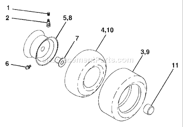 Page J Diagram and Parts List for LT18542B LT 18542 B 954571748 -2004-02 Husqvarna Lawn Tractor