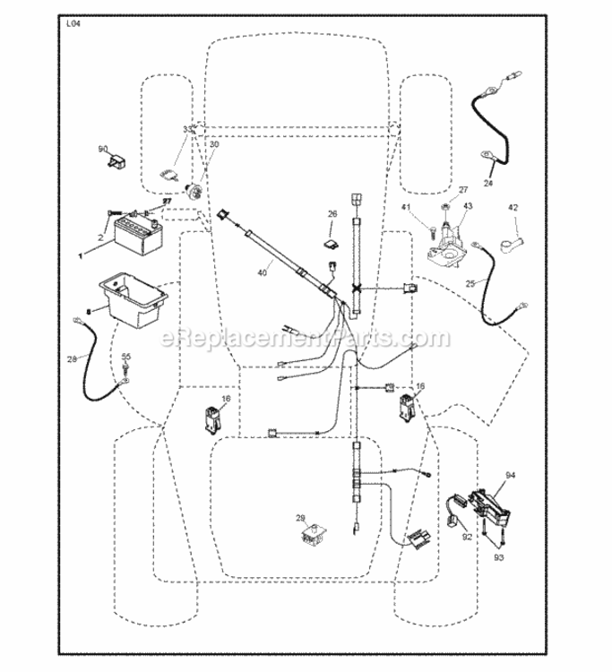Electrical Diagram and Parts List for LZ11597 2010-09 Husqvarna Lawn Tractor