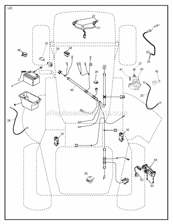Electrical Diagram and Parts List for LZ12597AK 2010-09 Husqvarna Lawn Tractor