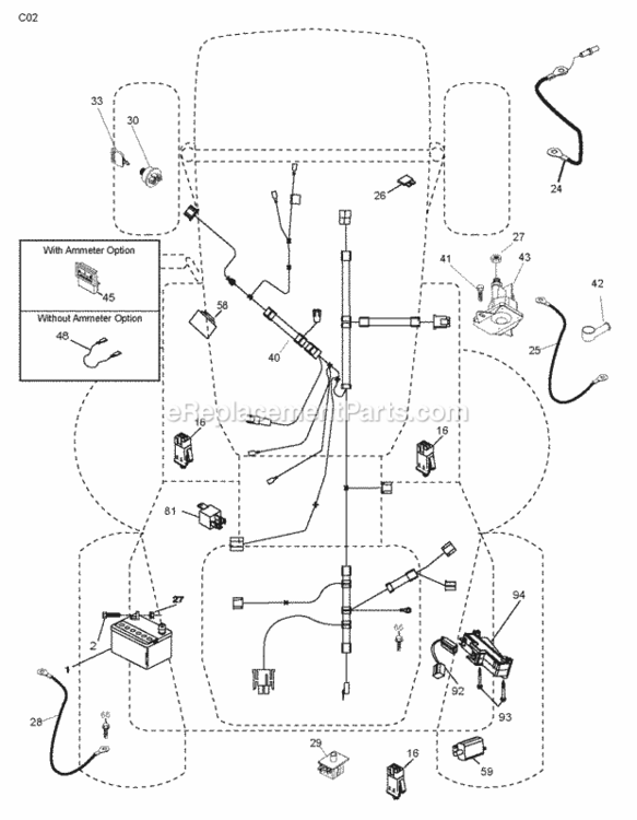 Electrical Diagram and Parts List for LZ12597RB 2010-09 Husqvarna Lawn Tractor
