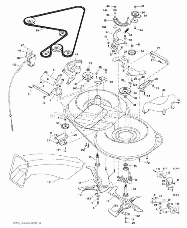 Mower_Deck__Cutting_Deck Diagram and Parts List for LZ20H107 2011-11 Husqvarna Lawn Tractor
