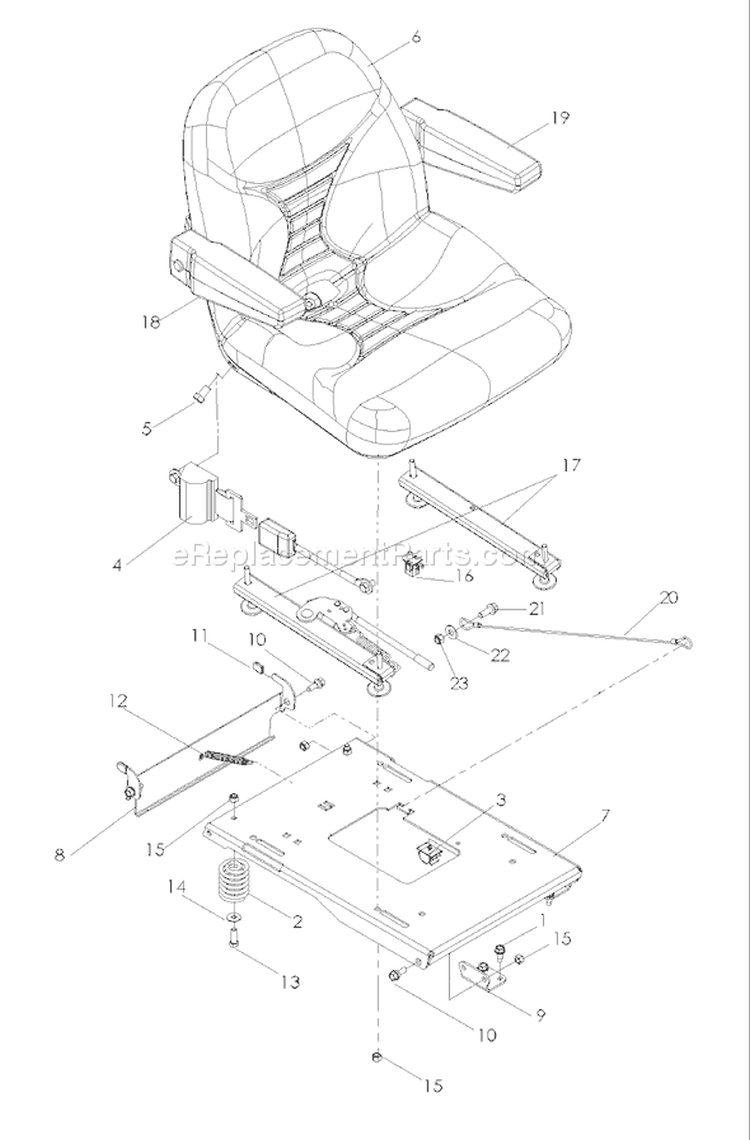 Page R Diagram and Parts List for 6127 LZF  966956801 -2008-04 Husqvarna Lawn Mower