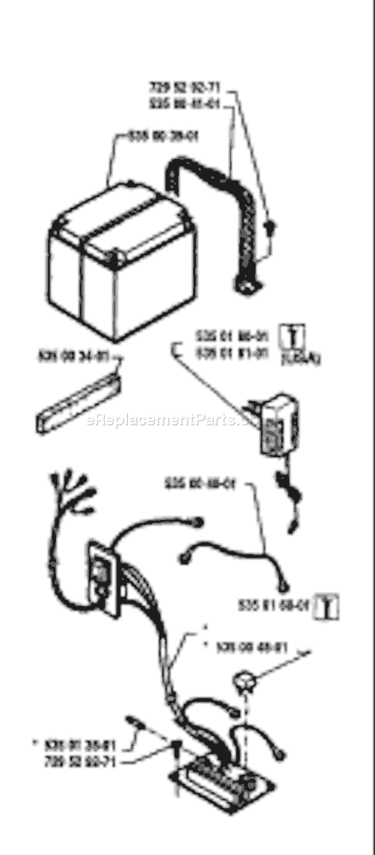 Page B Diagram and Parts List for MASTER 43 RC 1994-02 Husqvarna Lawn Mower