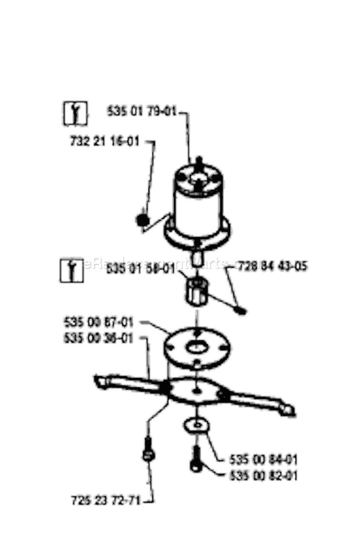 Page G Diagram and Parts List for MASTER 43 RC 1994-02 Husqvarna Lawn Mower