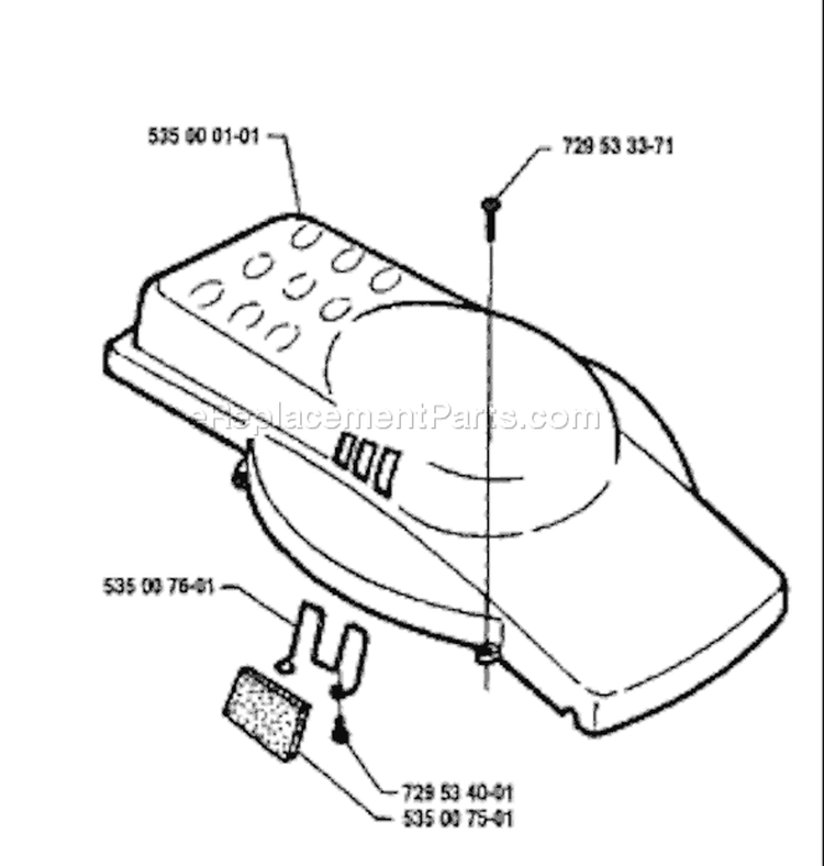 Page I Diagram and Parts List for MASTER 43 RC 1994-02 Husqvarna Lawn Mower