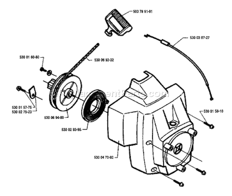 Page L Diagram and Parts List for MONDO 1995-03 Husqvarna Trimmer