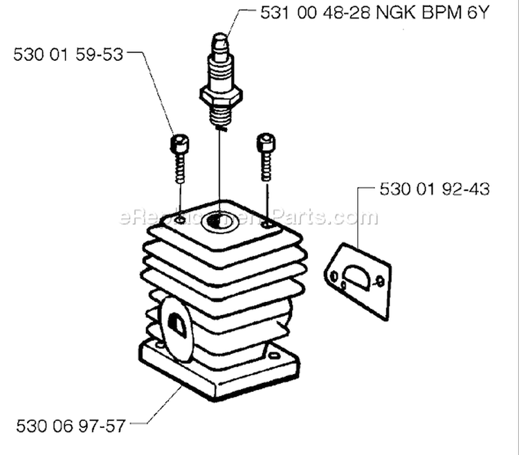 Page D Diagram and Parts List for MONDO 1997-04 Husqvarna Trimmer