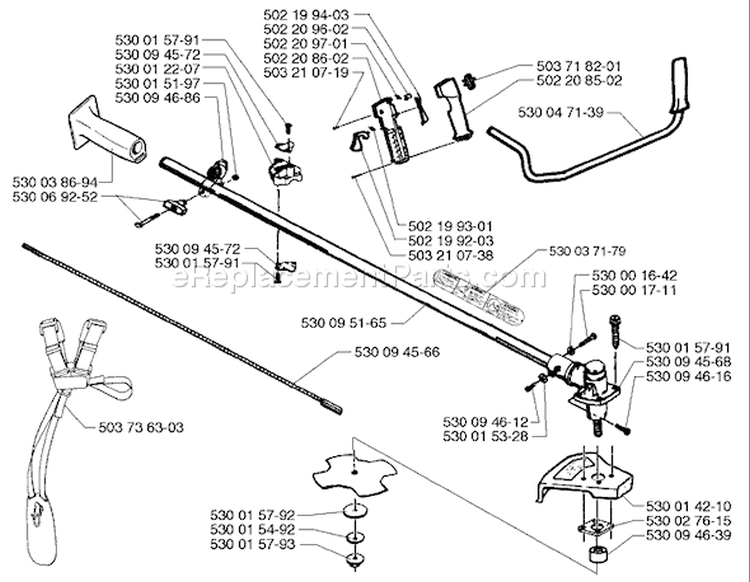Page I Diagram and Parts List for MONDO Max 1997-04 Husqvarna Trimmer
