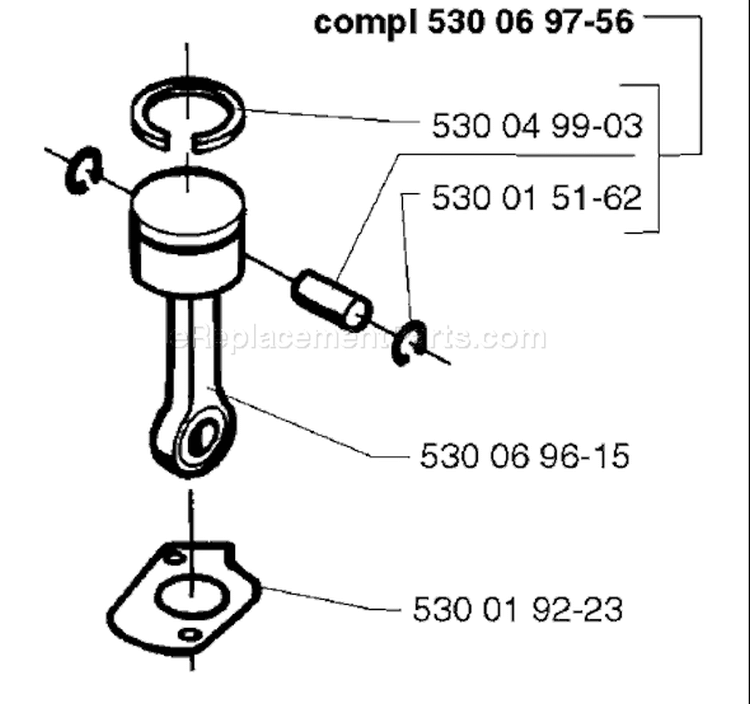 Page L Diagram and Parts List for MONDO 1997-04 Husqvarna Trimmer