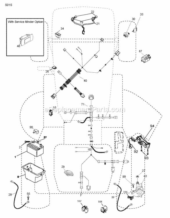 Page E Diagram and Parts List for P11577HRB 2010-09 Husqvarna Lawn Tractor