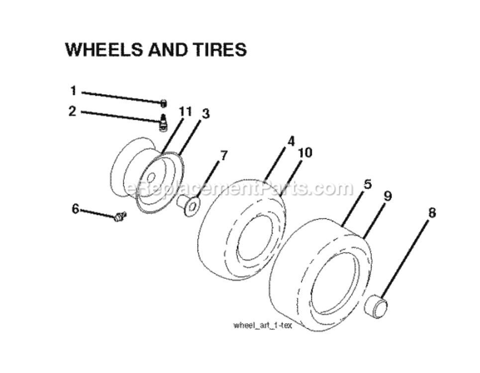 Page K Diagram and Parts List for P11577RB 2010-09 Husqvarna Lawn Tractor