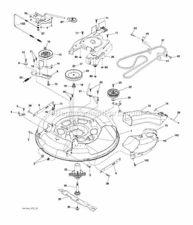 Page G Diagram and Parts List for P11577RB 2010-09 Husqvarna Lawn Tractor