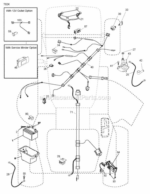 Electrical Diagram and Parts List for P11577 2011-08 Husqvarna Lawn Tractor