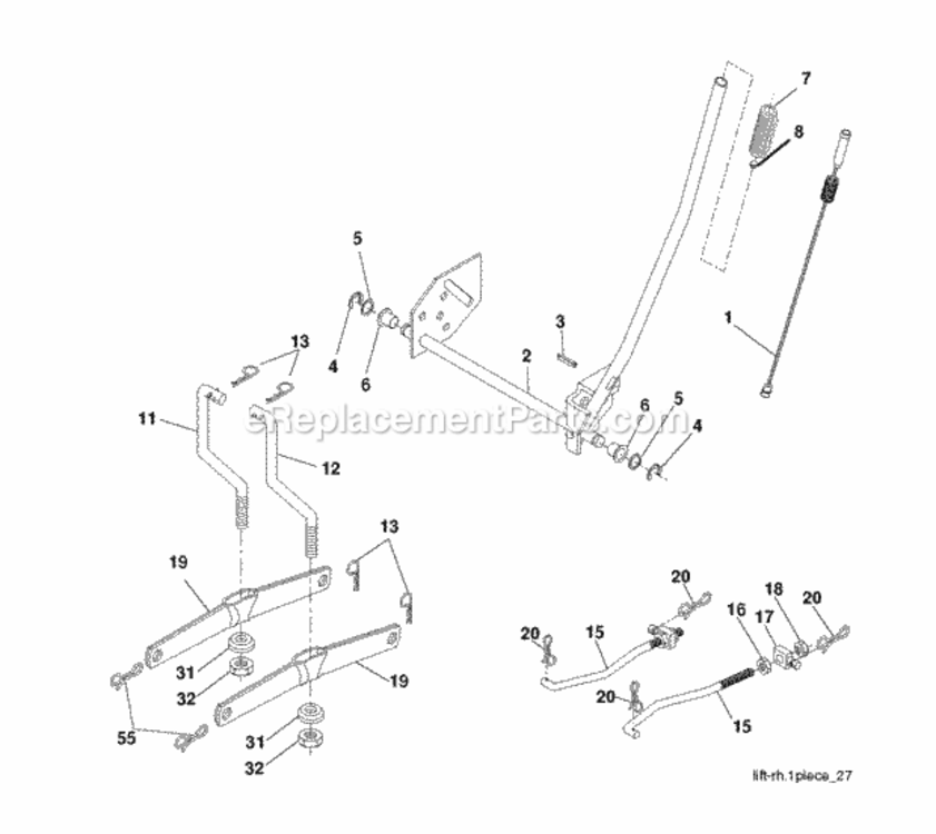 Page G Diagram and Parts List for P11597 2010-09 Husqvarna Lawn Tractor