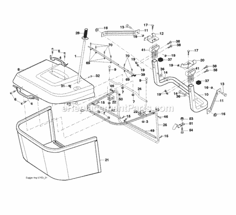 Page A Diagram and Parts List for P12597HRB 2010-09 Husqvarna Lawn Tractor