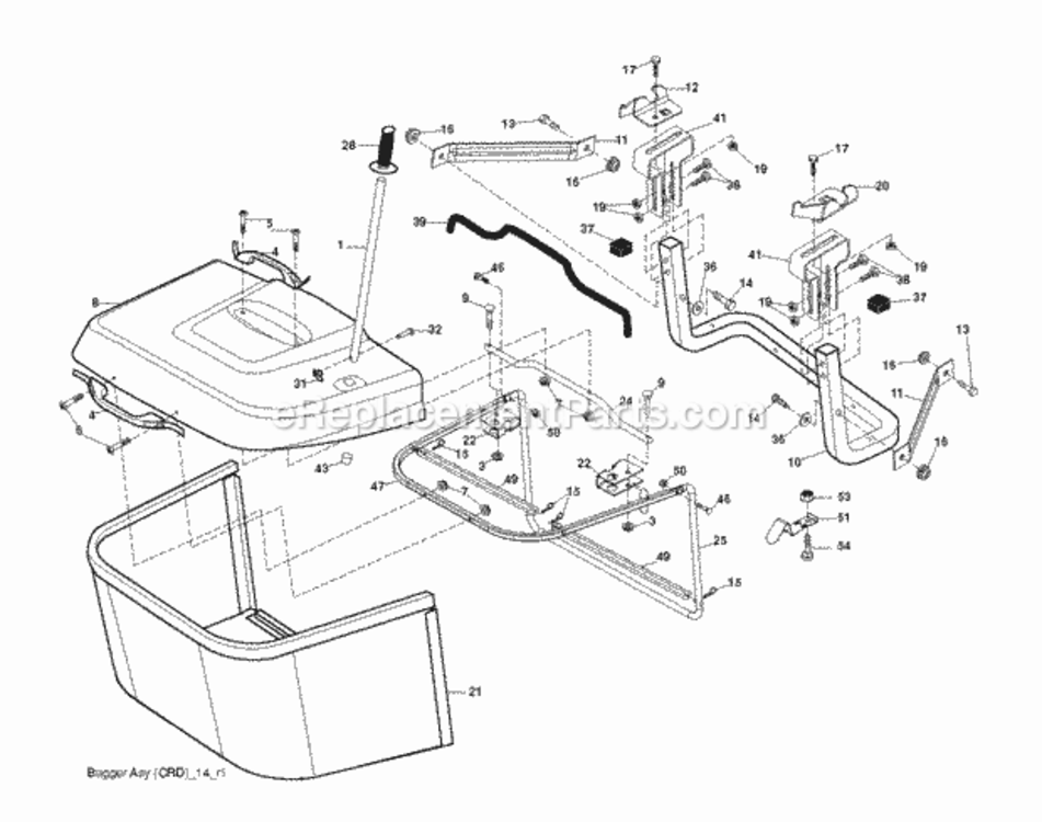 Page A Diagram and Parts List for P12597RB 2010-09 Husqvarna Lawn Tractor