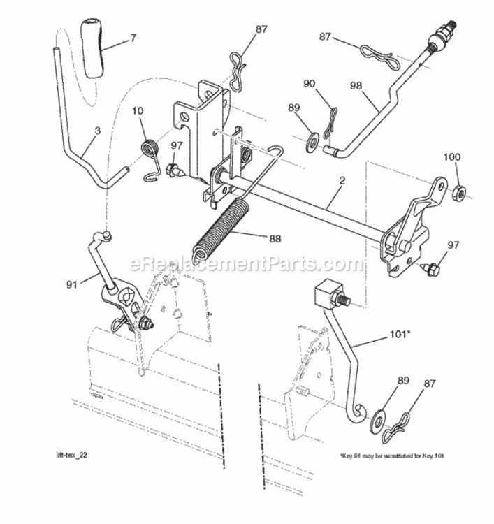 Page G Diagram and Parts List for P145107HP 2010-09 Husqvarna Lawn Tractor