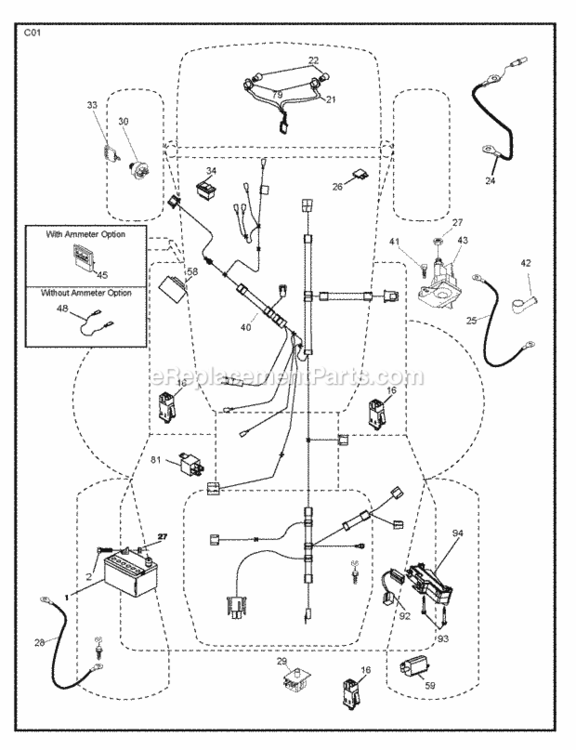 Electrical Diagram and Parts List for P145107HRB 2011-08 Husqvarna Lawn Tractor