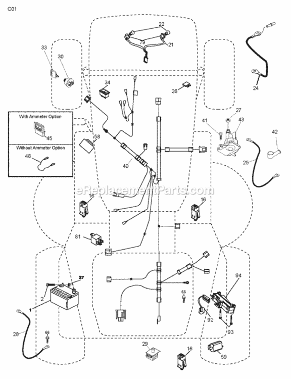 Page E Diagram and Parts List for P155107HRB 2010-09 Husqvarna Lawn Tractor