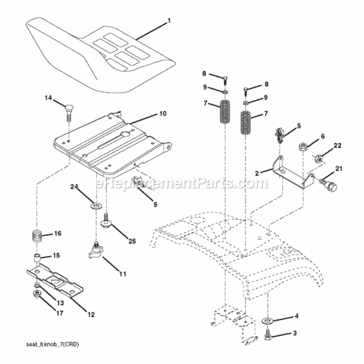 Page I Diagram and Parts List for P155107HRB 2010-09 Husqvarna Lawn Tractor