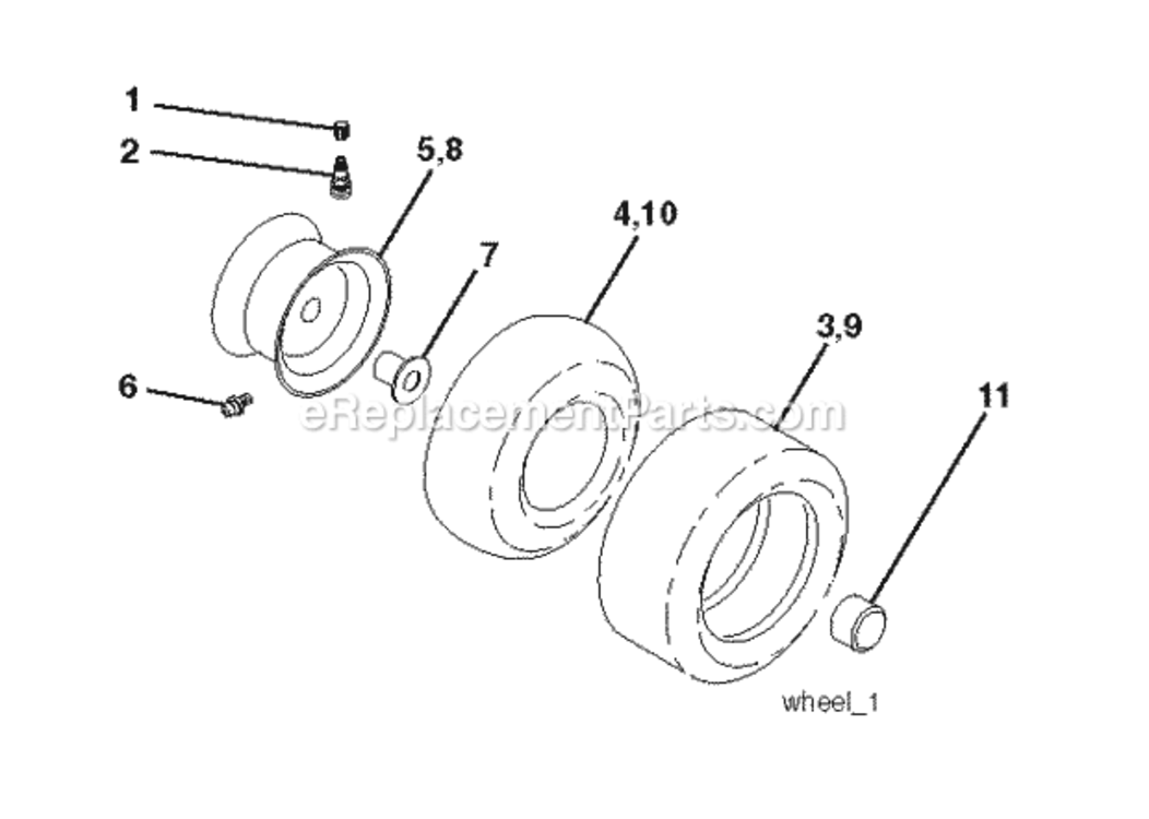 Page K Diagram and Parts List for P185107HRB 2010-09 Husqvarna Lawn Tractor