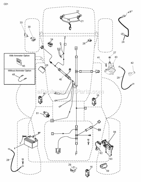 Page E Diagram and Parts List for P185107HRB 2010-09 Husqvarna Lawn Tractor