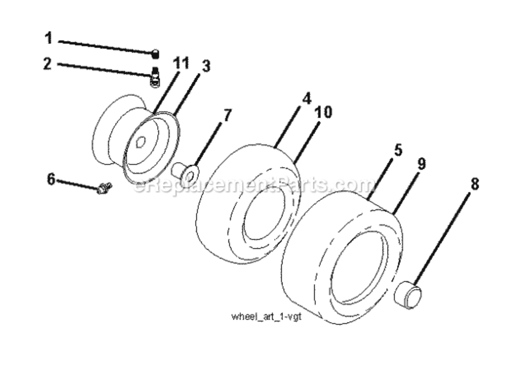 Page J Diagram and Parts List for P185107H 2010-09 Husqvarna Lawn Tractor