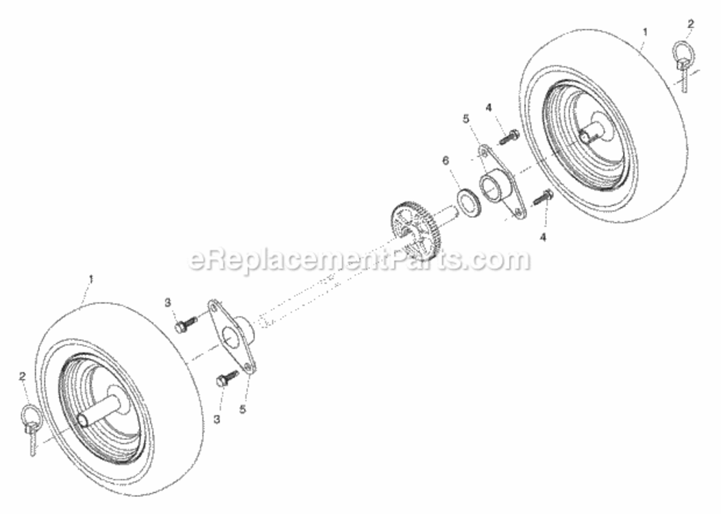 Wheels Diagram and Parts List for P524ESA 2002 Husqvarna Snow Blower