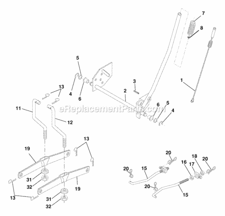 Page G Diagram and Parts List for PB1638LT 2006 Husqvarna Lawn Tractor
