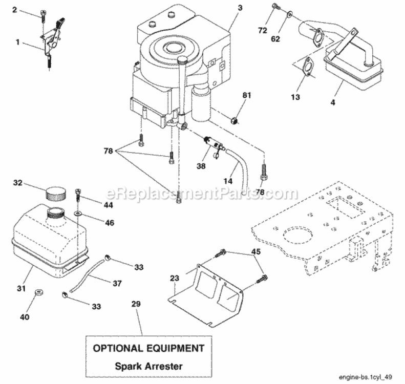 Page E Diagram and Parts List for PB1842LT 2006-01 Husqvarna Lawn Tractor