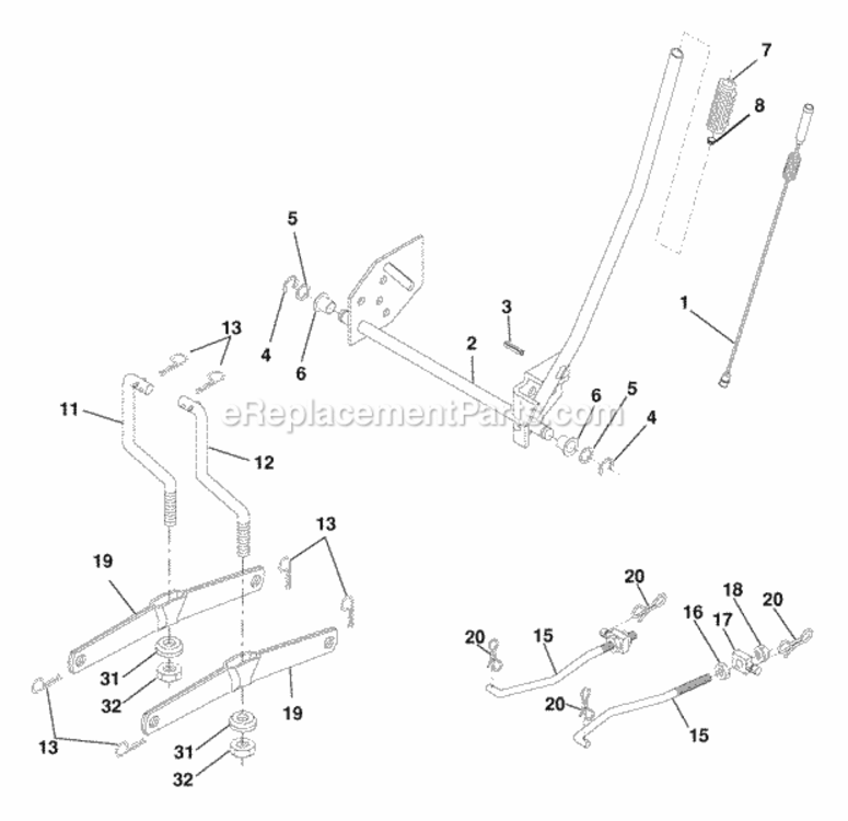 Page G Diagram and Parts List for PB185H42LT 2006 Husqvarna Lawn Tractor