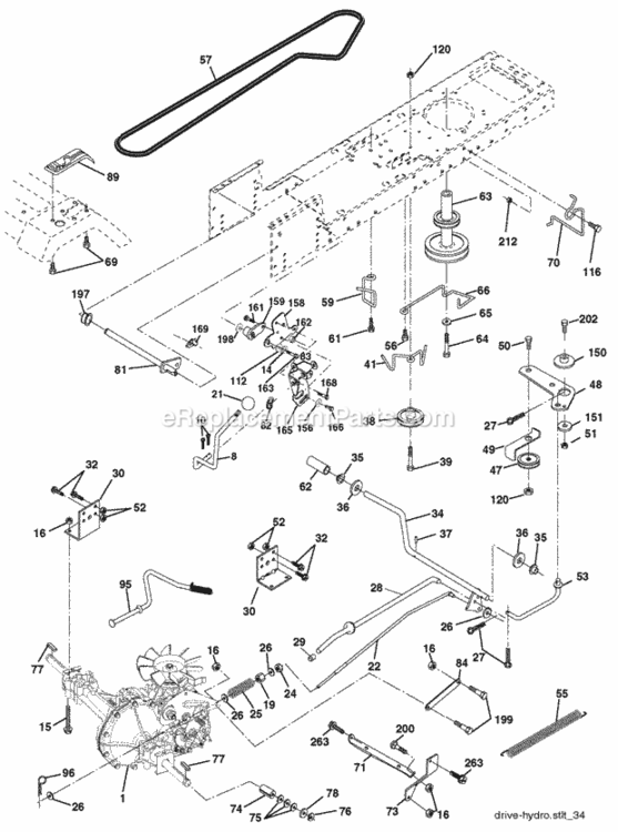 Page C Diagram and Parts List for PB185H42LT 2006-01 Husqvarna Lawn Tractor