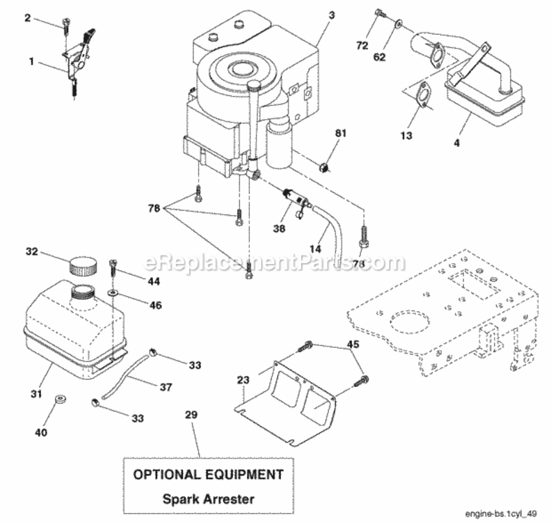 Page E Diagram and Parts List for PB185H42LT 2006-01 Husqvarna Lawn Tractor