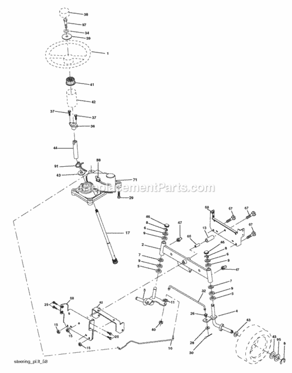 Page I Diagram and Parts List for PB185H42LT 2006-01 Husqvarna Lawn Tractor