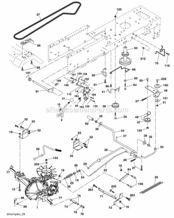 Page C Diagram and Parts List for PB18H42LT 2006-03 Husqvarna Lawn Tractor