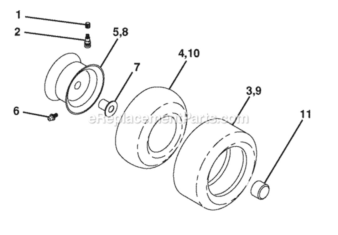 Page J Diagram and Parts List for PB19542LT 2008-04 Husqvarna Lawn Tractor