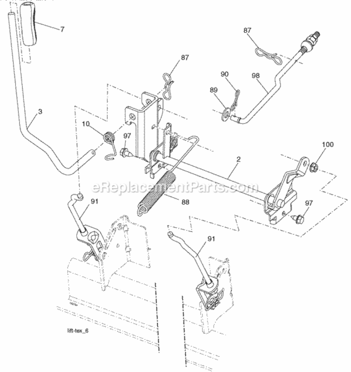 Page G Diagram and Parts List for PB19542LT 2008-04 Husqvarna Lawn Tractor