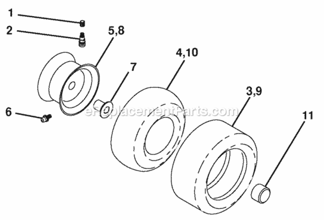 Page J Diagram and Parts List for PB19546LT 96042003502 2008-04 Husqvarna Lawn Tractor
