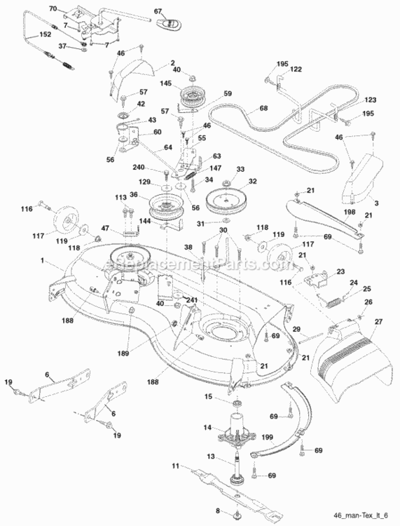 Page F Diagram and Parts List for PB19546LT 96042003502 2008-04 Husqvarna Lawn Tractor