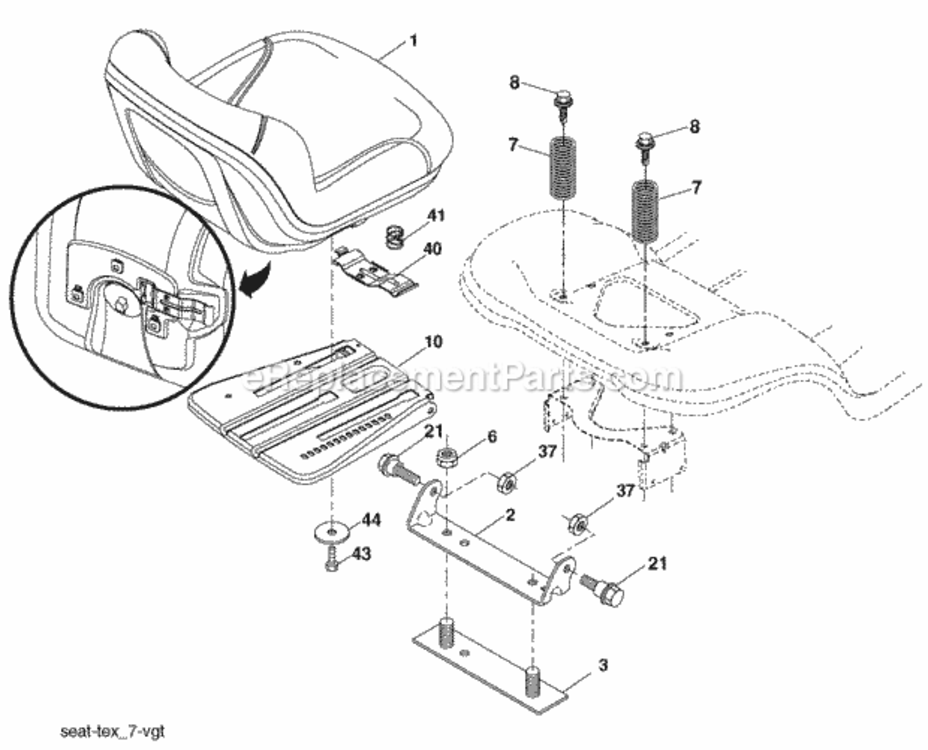 Page H Diagram and Parts List for PB19546LT 96042003502 2008-04 Husqvarna Lawn Tractor